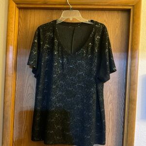 Elegant Black Sequin Women's Top